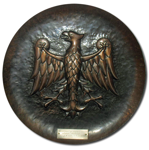 Patera za zdobycie I-miejsca w zawodach rakietowo-strzeleckich. Patera za zdobycie I-miejsca w zawodach rakietowo-strzeleckich.