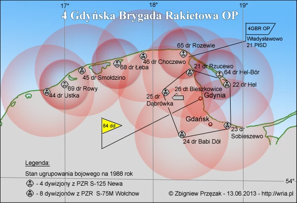Ugrupowanie bojowe 4. Gdyńskiej Brygady Rakietowej OP. Ugrupowanie bojowe 4. Gdyńskiej Brygady Rakietowej OP.