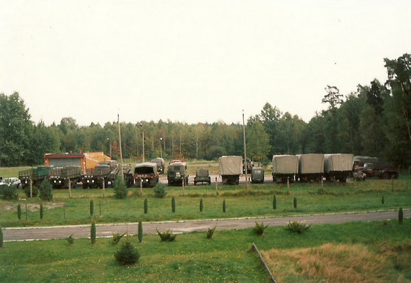 Widok z budynku koszarowego 74. dr OP m. Pszczyna. Widok z budynku koszarowego 74. dr OP m. Pszczyna.