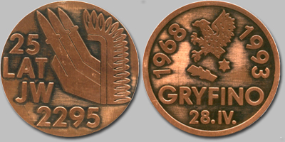 Medal pamiątkowy z okazji XXV-lecia 39 dr OP.