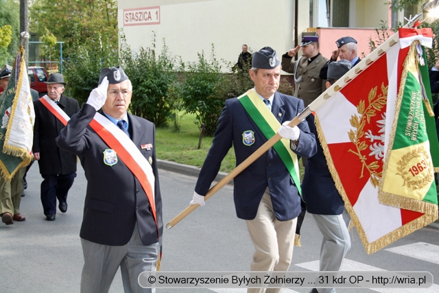 Sztandar Stowarzyszenie Byłych Żołnierzy oraz Sympatyków 31. kdr OP.