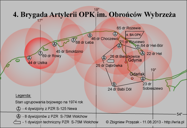 Miejsce 69. do OPK m. Rowy w ugrupowaniu bojowym 4. BA OPK. Miejsce 69. do OPK m. Rowy w ugrupowaniu bojowym 4. BA OPK.