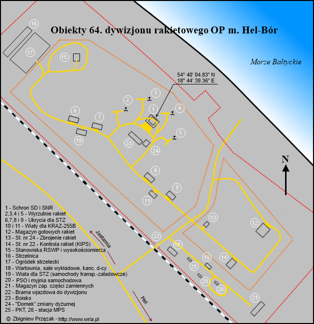 Obiekty 64. dr OP m. Hel-Bór Obiekty 64. dr OP m. Hel-Bór