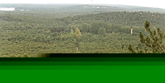 Widok z latarni morskiej w Człopinie. Widok z latarni morskiej w Człopinie.