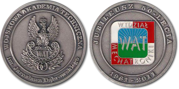 Medal okolicznościowy Wydziału Mechatroniki WAT Medal okolicznościowy Wydziału Mechatroniki WAT.