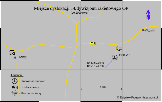 Miejsce dyslokacji 14. dr OP do czerwca 2001 roku.