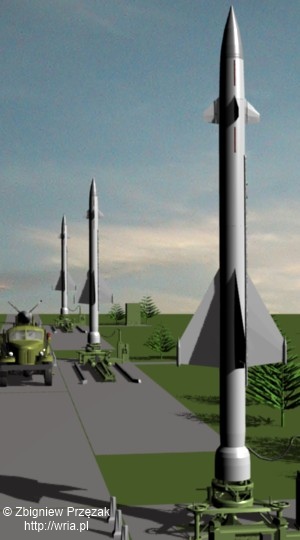 Rakiety W-300 na stołach starowych PZR S-25.