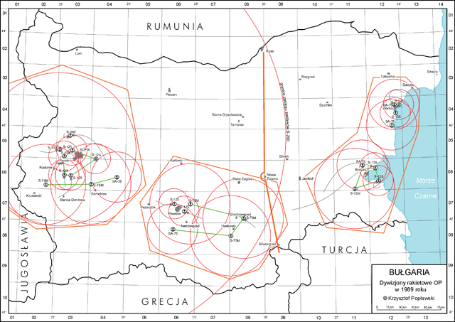 Dywizjony rakietowe OP Bułgarii w 1989 roku. Dywizjony rakietowe OP Bułgarii w 1989 roku.