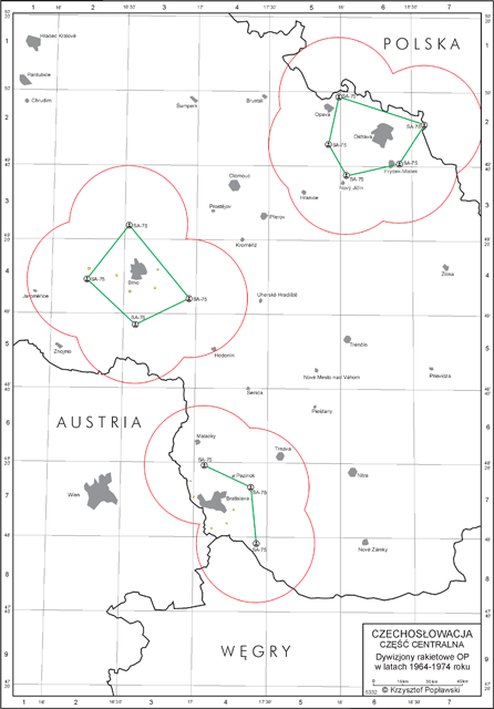 Dywizjony rakietowe w rejonie Brna i Bratysławy w latach 1964 - 1974. Dywizjony rakietowe w rejonie Brna i Bratysławy w latach 1964 - 1974.
