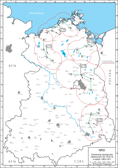 Rozmieszczenie dywizjonów rakietowych w latach 1963-1971. Rozmieszczenie dywizjonów rakietowych w latach 1963-1971.