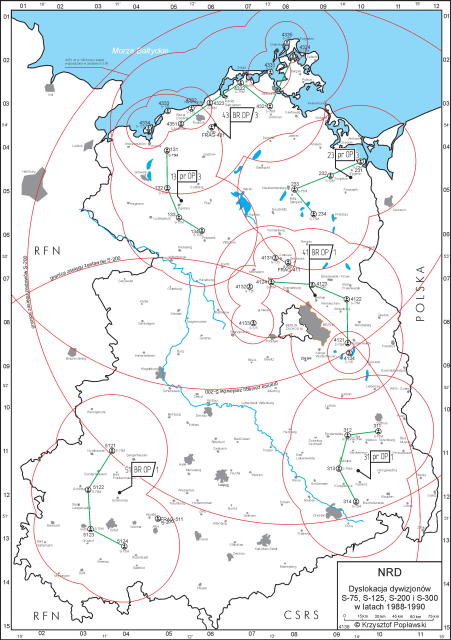 Rozmieszczenie dywizjonów rakietowych w latach 1988-1990. Rozmieszczenie dywizjonów rakietowych w latach 1988-1990.