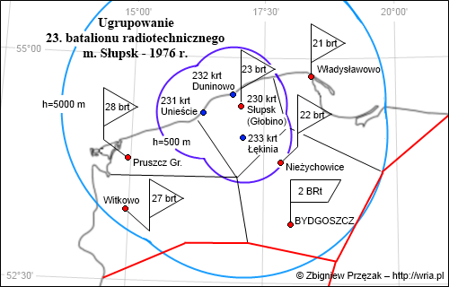 Ugrupowanie 23. brt m. Słupsk w roku 1976. Ugrupowanie 23. brt m. Słupsk w roku 1976.